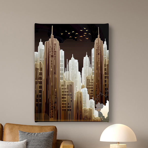 Canvas Wall Art - City Sketch