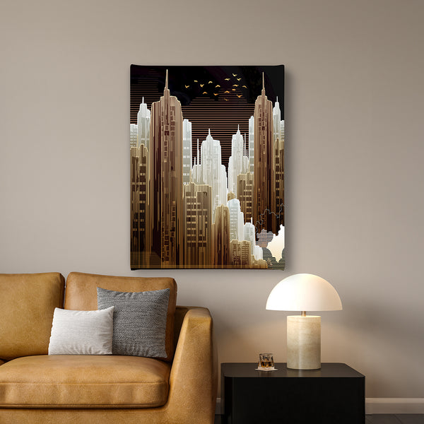 Canvas Wall Art, City Sketch, Wall Poster