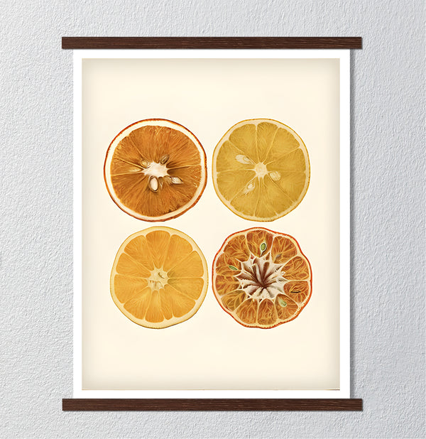 Canvas Wall Art, Orange Citrus, Wall Poster