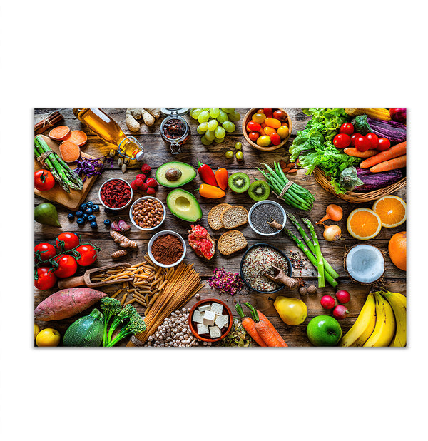 Canvas Wall Art,Vegan Food, Fruits & Veggies, Wall Poster