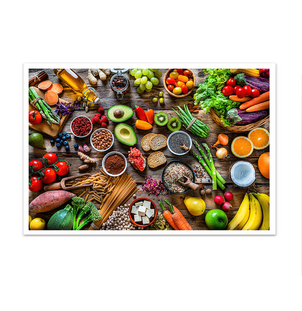 Canvas Wall Art,Vegan Food, Fruits & Veggies, Wall Poster