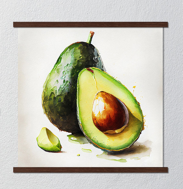 Canvas Wall Art, Oil Painting Avocado, Wall Poster