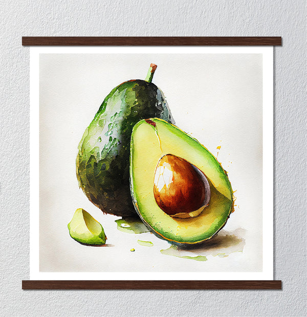 Canvas Wall Art, Oil Painting Avocado, Wall Poster