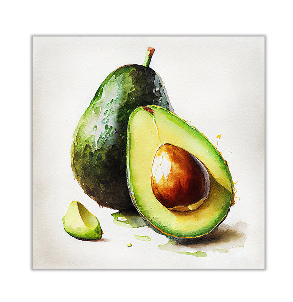 Canvas Wall Art, Oil Painting Avocado, Wall Poster