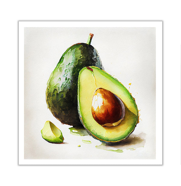 Canvas Wall Art, Oil Painting Avocado, Wall Poster