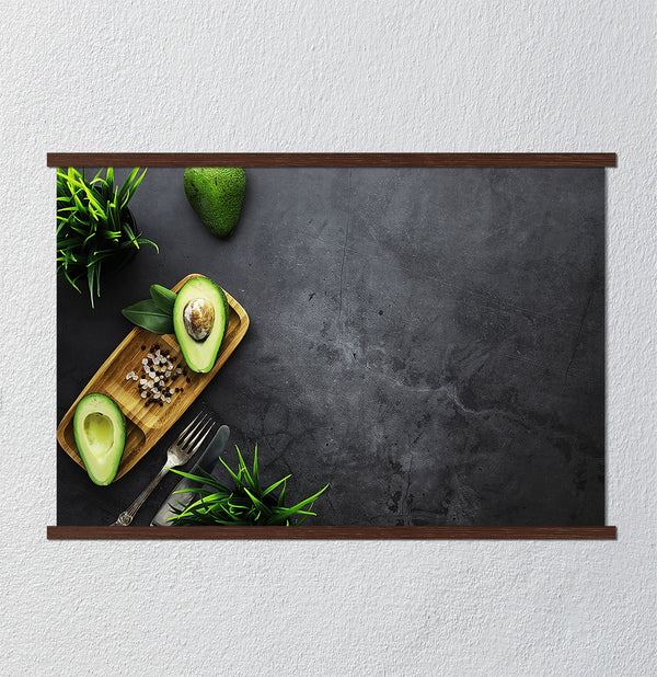 Canvas Wall Art, Green Fresh Avocado, Wall Poster