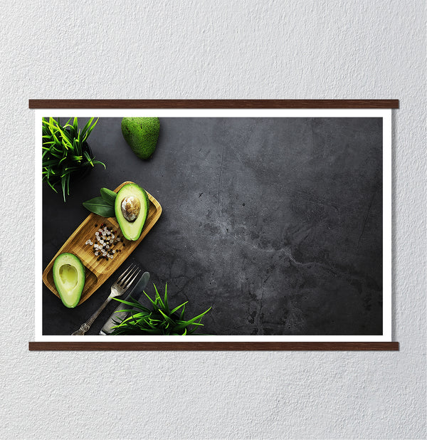 Canvas Wall Art, Green Fresh Avocado, Wall Poster