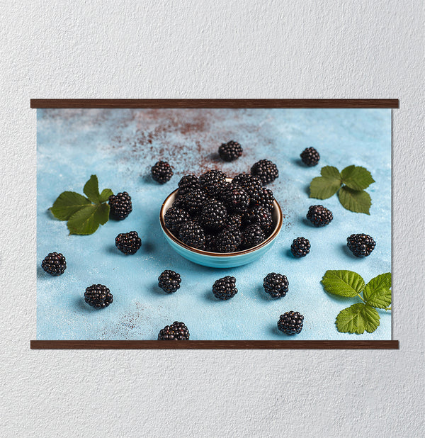 Canvas Wall Art, Fresh Blackberries, Wall Poster