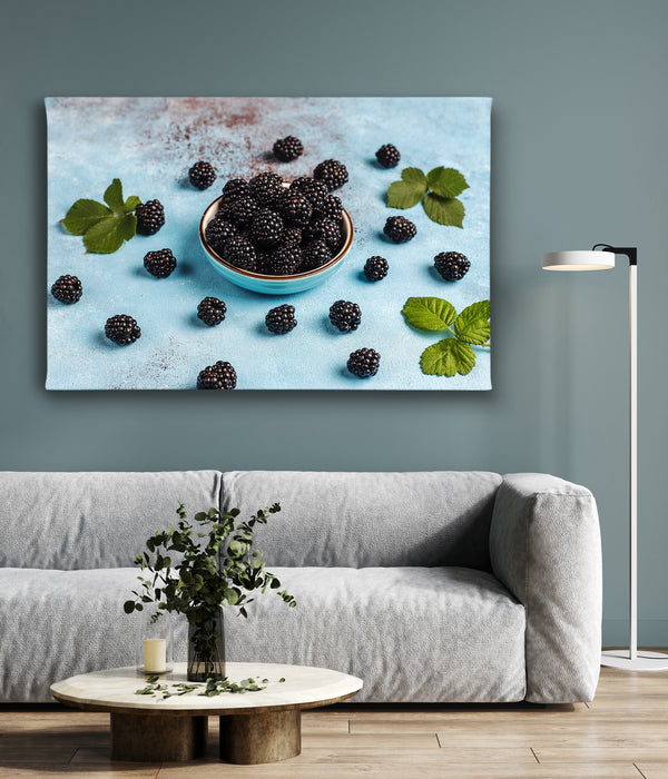 Canvas Wall Art, Fresh Blackberries, Wall Poster