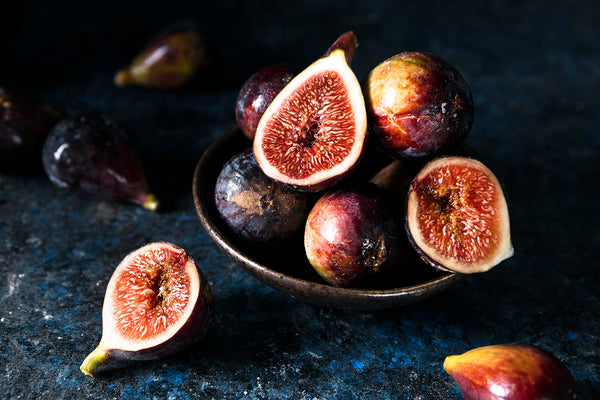 Canvas Wall Art, Wild Fig Fruits on Dark Background, Wall Poster