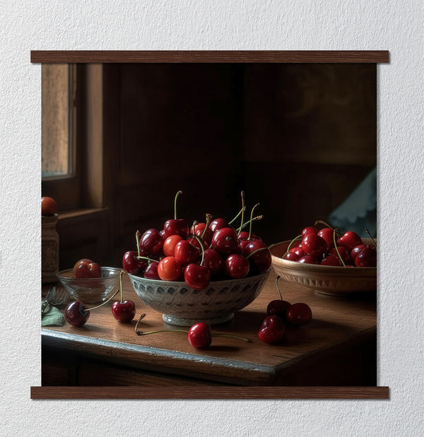 Canvas Wall Art, Cherry Fruits, Wall Poster