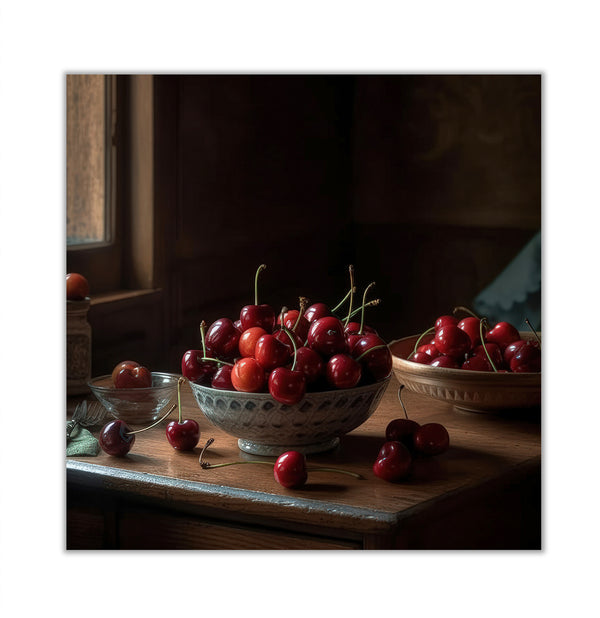 Canvas Wall Art, Cherry Fruits, Wall Poster