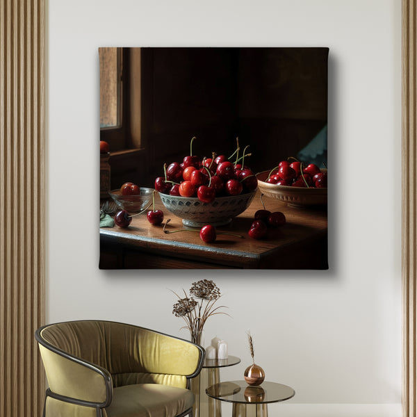 Canvas Wall Art, Cherry Fruits, Wall Poster