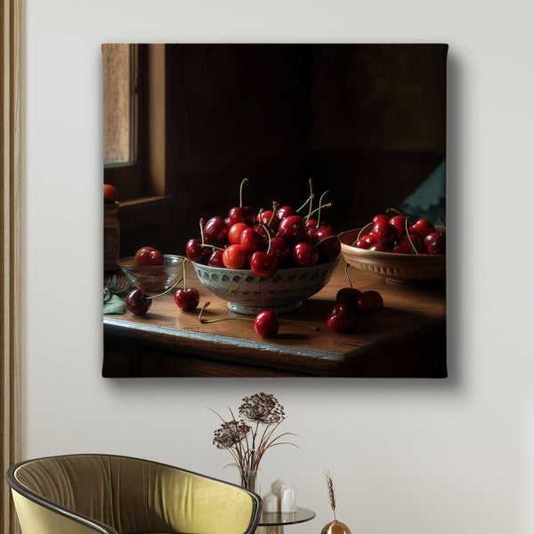 Canvas Wall Art - Cherry Fruits