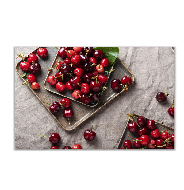Canvas Wall Art, Red Spring Cherries, Wall Poster