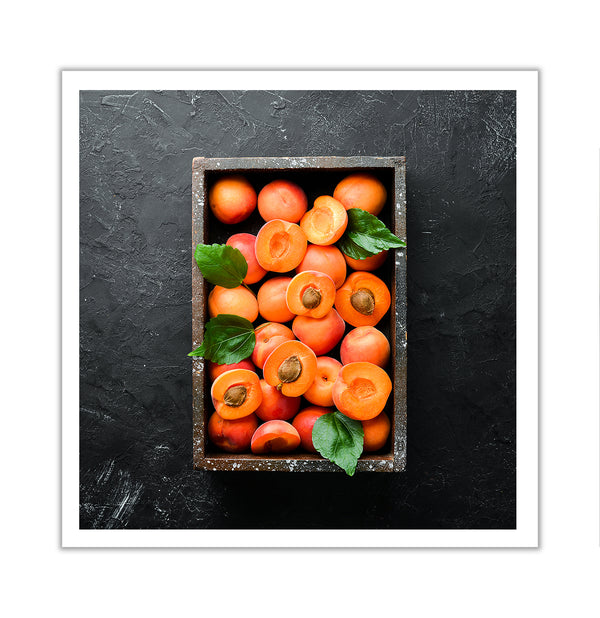 Canvas Wall Art, Fresh Fruits Apricot, Wall Poster