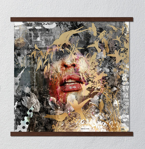 Canvas Fashion Wall Art, Abstract Girl, Glam Wall Poster