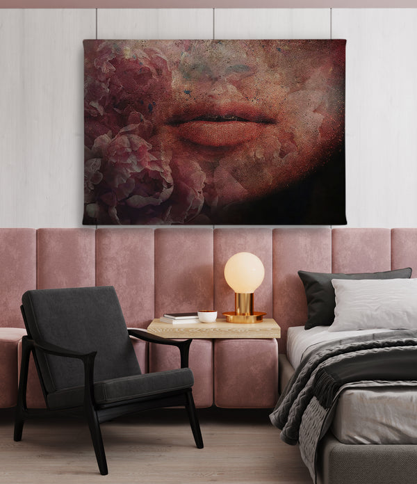 Canvas Fashion Wall Art, Woman's Lips, Glam Wall Poster