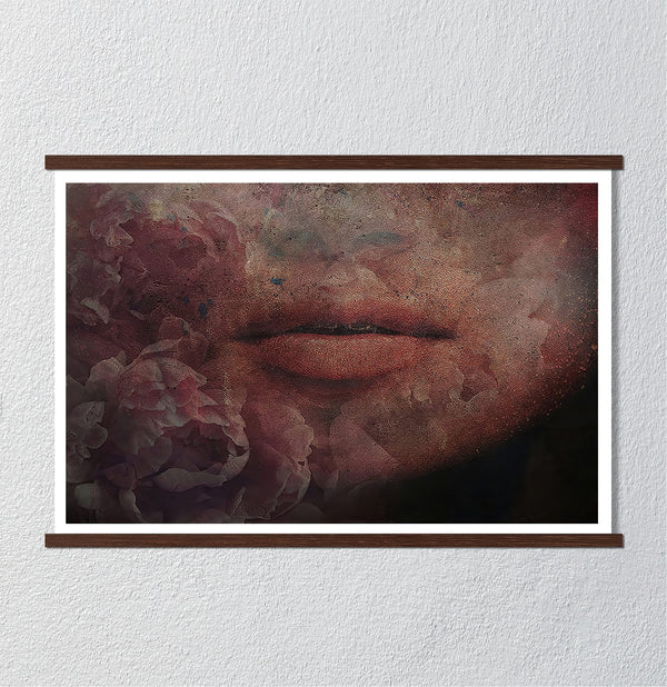 Canvas Fashion Wall Art, Woman's Lips, Glam Wall Poster