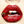 Canvas Fashion Wall Art, Bright Red Lips with Bullet, Glam Wall Poster