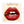 Canvas Fashion Wall Art, Bright Red Lips with Bullet, Glam Wall Poster