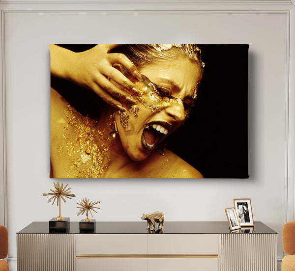 Canvas Fashion Wall Art -  Golden Girl