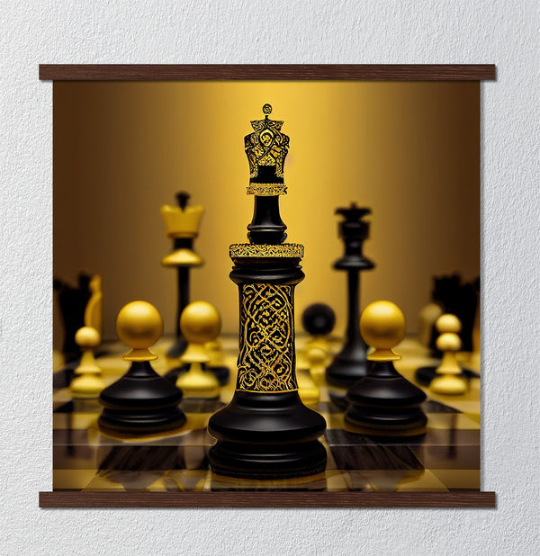 Canvas Fashion Wall Art, Chess Board, Glam Wall Poster