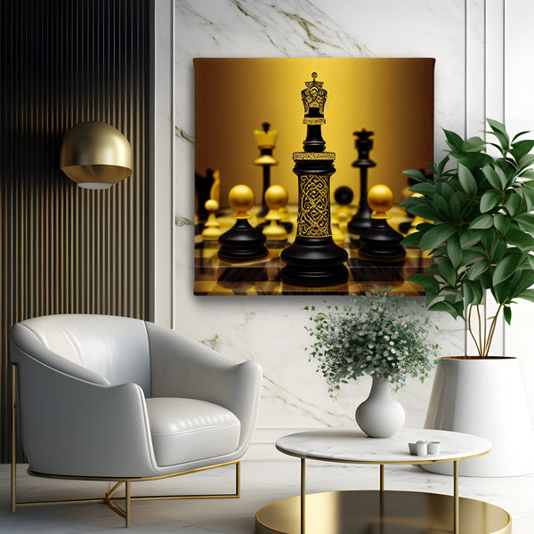 Canvas Fashion Wall Art, Chess Board, Glam Wall Poster