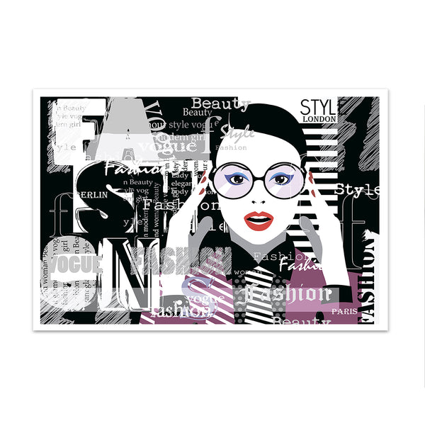 Canvas Fashion Wall Art, Fashion Girl in Pop Art Style, Glam Wall Poster