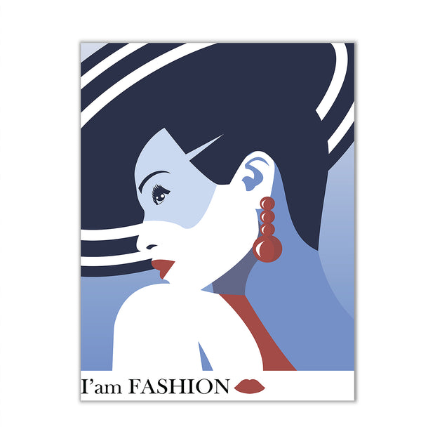 Canvas Fashion Wall Art, Lady with accessories, Glam Wall Poster