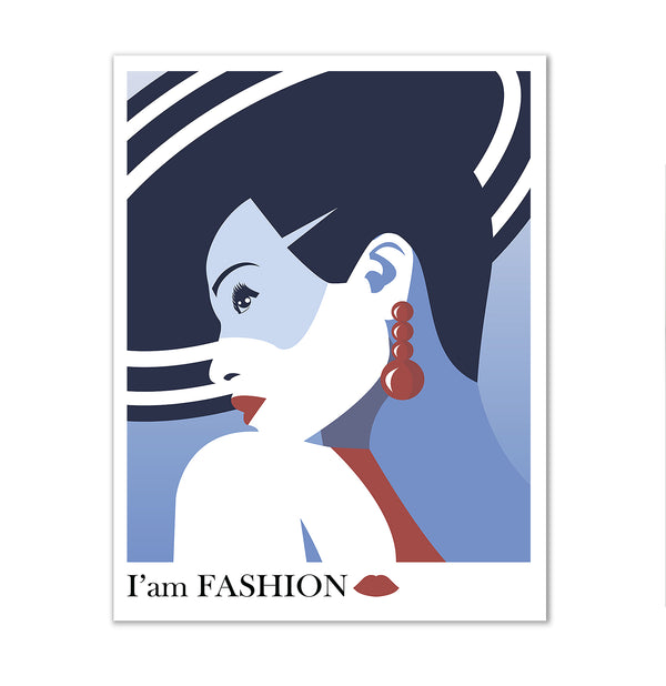 Canvas Fashion Wall Art, Lady with accessories, Glam Wall Poster