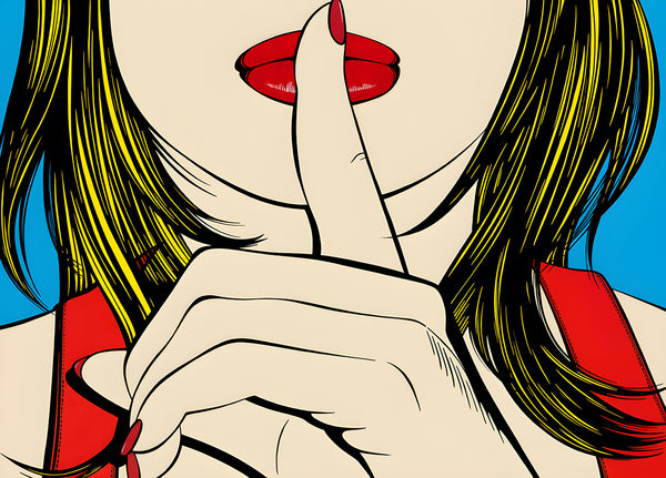 Canvas Fashion Wall Art, Sshh! - Pop Art , Glam Wall Poster