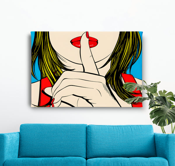 Canvas Fashion Wall Art, Sshh! - Pop Art , Glam Wall Poster