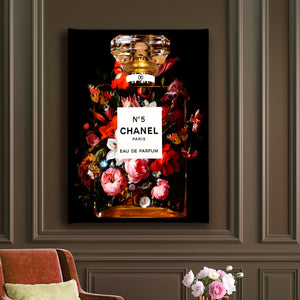 Canvas Fashion Wall Art -  Flower Chanel Eau de Parfum