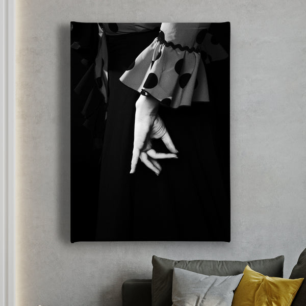 Canvas Wall Art - Black & White Hand