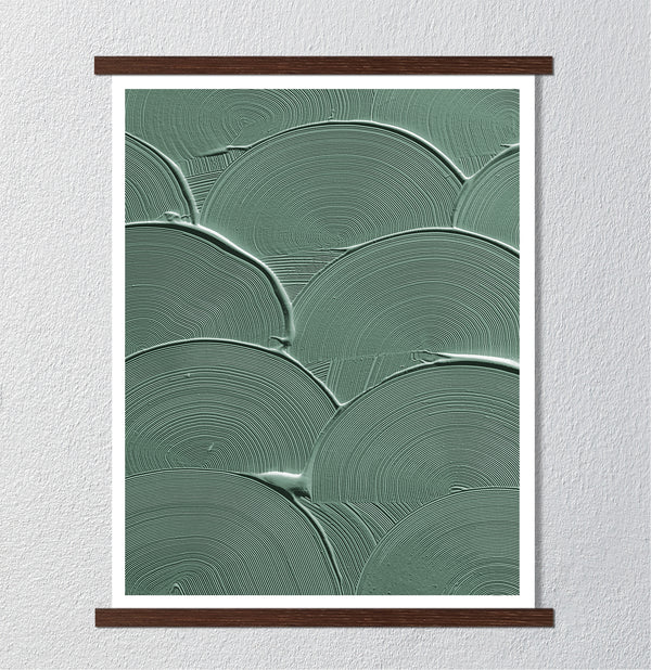 Canvas Wall Art, Green Textured Paint, Minimalist Wall Poster