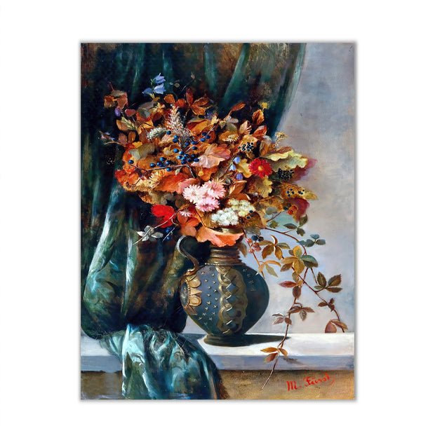 Canvas Wall Poster, Autumn Flower Bouquet, Wall Art