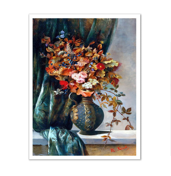Canvas Wall Poster, Autumn Flower Bouquet, Wall Art