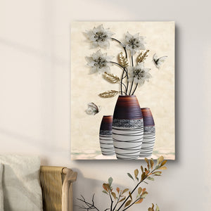 Canvas Wall Poster -  Flower & Butterfly Bouquet