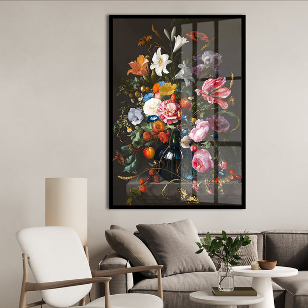 Wall Art, Vase of Colorful Flowers, Wall Poster
