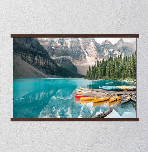 Canvas Wall Poster, Moraine Lake & Mountaines , Wall Art