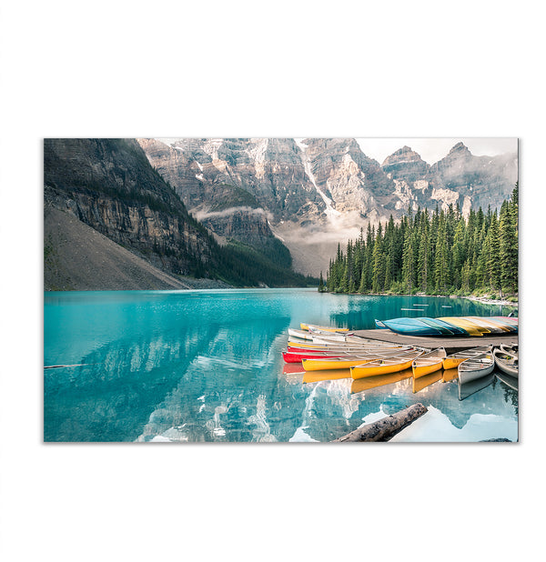 Canvas Wall Poster, Moraine Lake & Mountaines , Wall Art