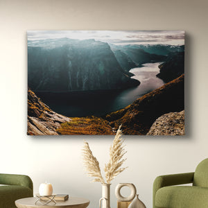 Canvas Wall Poster -  Natural Landscape of River and Mountains 