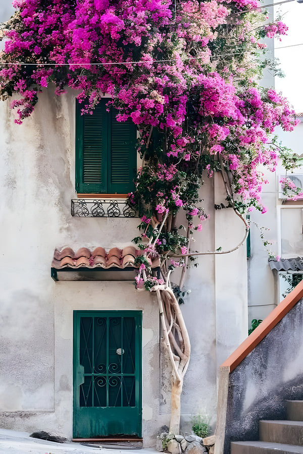 Canvas Wall Poster, Pink Flowers, Wall Art