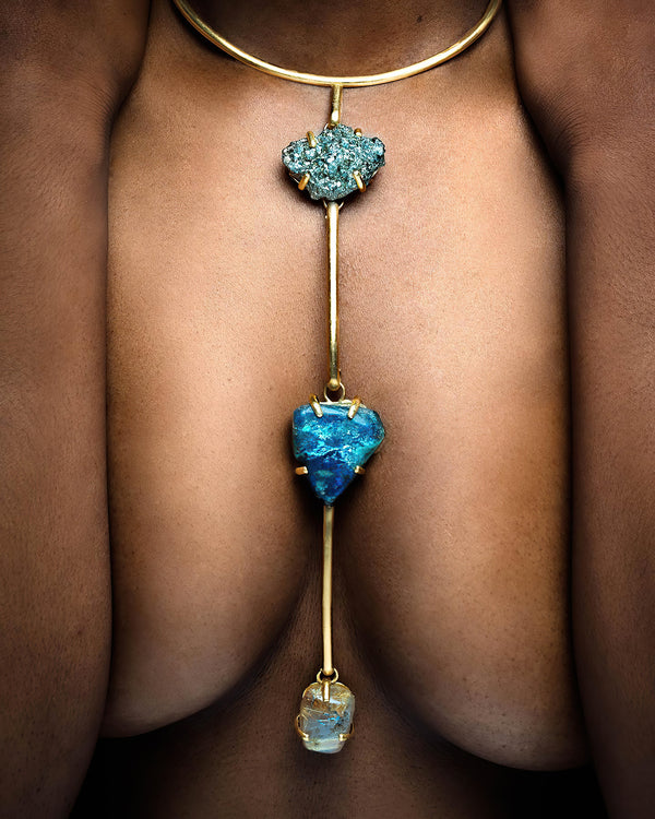 Canvas Wall Art, Blue Gems, Nude Wall Poster