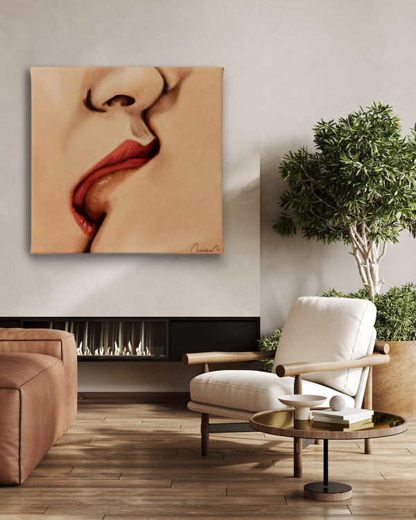 Canvas Wall Art, Vintage Kiss, Nude Wall Poster