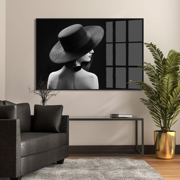 Wall Art, Woman with Hat, Nude Wall Poster