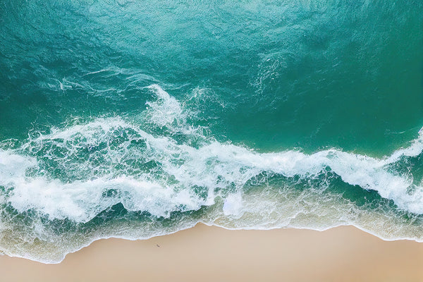 Canvas Wall Art, Turquoise Sea & Yellow Beach, Wall Poster