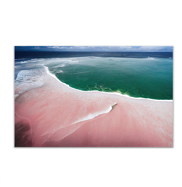 Canvas Wall Art, Pink Beach & Ocean, Wall Poster