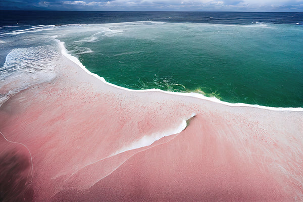 Canvas Wall Art, Pink Beach & Ocean, Wall Poster